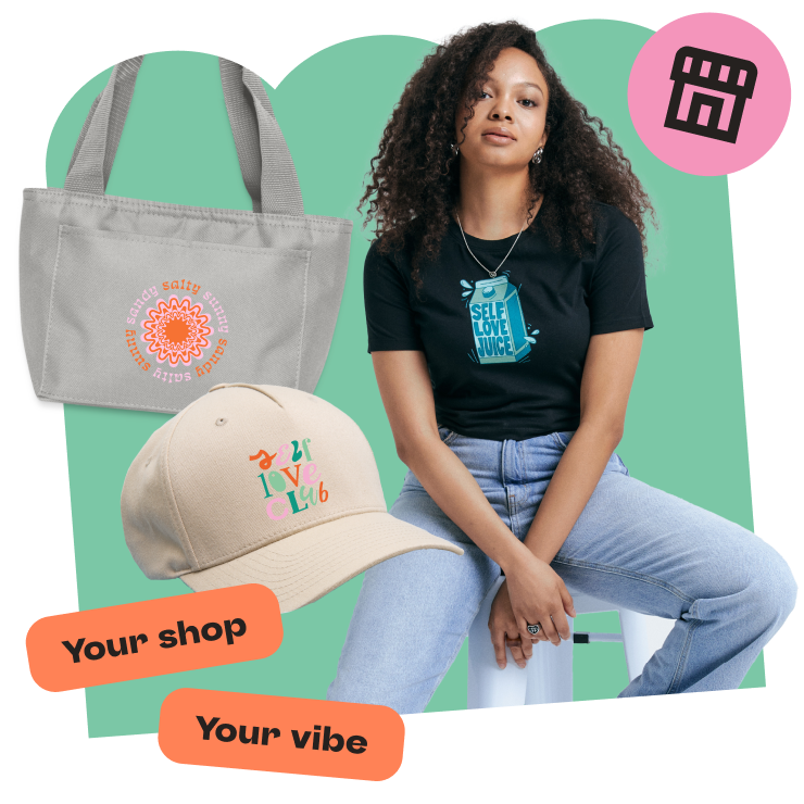 Launch your own FREE online store today Sell custom merch Earn from your first sale